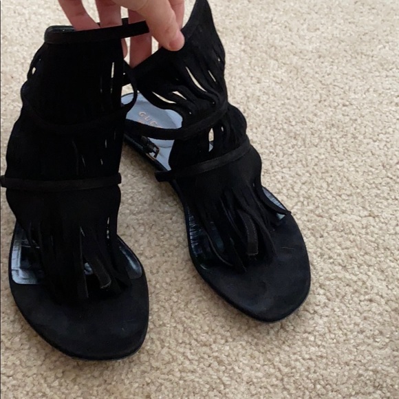 Gucci suede fringe sandals 6 - Picture 4 of 10
